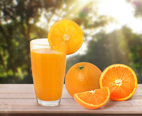 orange  on white wooden table