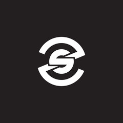 Initial lowercase letter logo zs, sz, s inside z, monogram rounded shape, white color on black background

