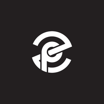 Initial lowercase letter logo zp, pz, p inside z, monogram rounded shape, white color on black background

