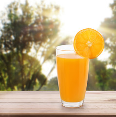 orange  on white wooden table
