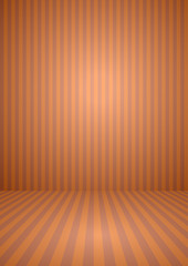 Abstract orange color vintage striped room, background for halloween theme concept. Vector illustration