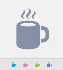 Coffee Mug - Granite Icons. A professional, pixel-perfect icon designed on a 32x32 pixel grid and redesigned on a 16x16 pixel grid for very small sizes