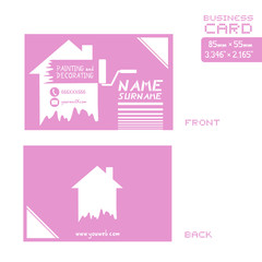 Fototapeta premium business card for painter worker