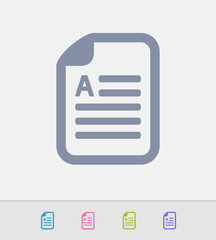 Text Document - Granite Icons. A professional, pixel-perfect icon designed on a 32x32 pixel grid and redesigned on a 16x16 pixel grid for very small sizes