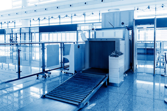 Airport baggage screening equipment