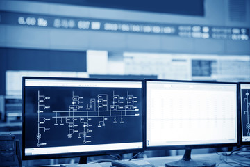 Modern plant control room