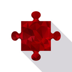triangular red puzzle icon