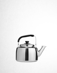 kettle or stainless steel kettle on background.
