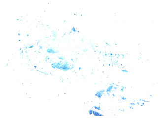 Watercolor blue spots on a white background