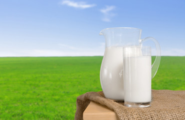 fresh milk on the table