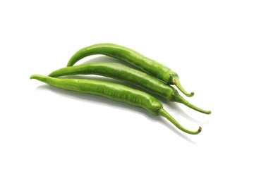 green pepper isolated on white background
