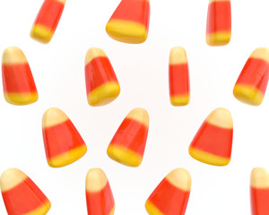 Classic white, orange and yellow candy sweets
