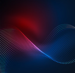 Obraz premium Vector wave particles background