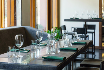 table set for meal