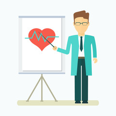 doctor and flipchart