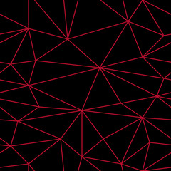 Black seamless pattern with red lines