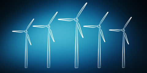 Hand-drawn renewable energy sketch