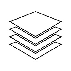 Sign list or pile of papers black color icon .