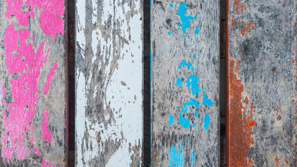 old painted wood fence