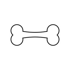 Bone black color icon .