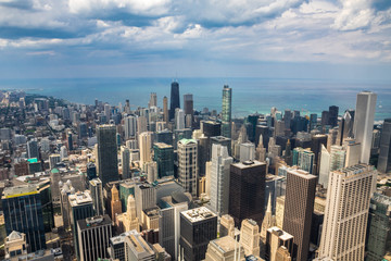 Aussicht auf Hochhäuser, Chicago
