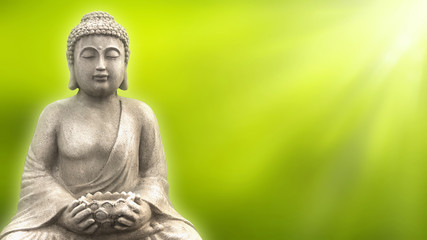 Obraz premium buddha im frühling
