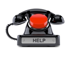 Old telephone with push button