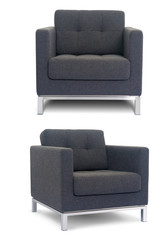 Grey Armchair in two angles
