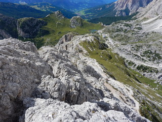 war monument in passo valparola and hexenstein