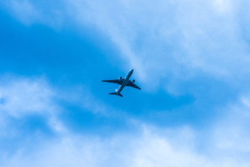飛行機と青空