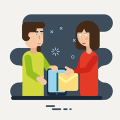 Fototapeta premium Mobile Message or Email Concept