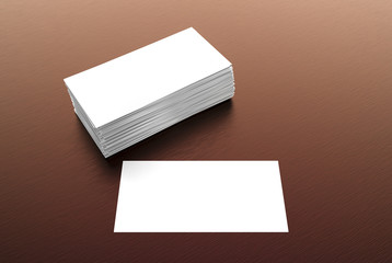 Visiting card blank mockup, template, on a dark background. 