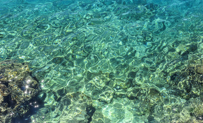 Fototapeta na wymiar Water in the Adriatic Sea.