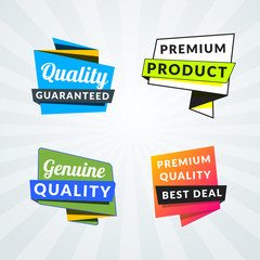 Set of sale banners and labels. Design elements for promotion. Vector illustration