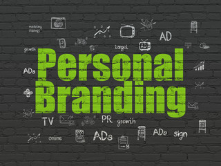Marketing concept: Personal Branding on wall background