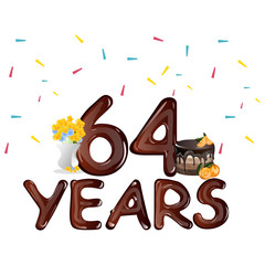 Happy Birthday sixty four 64 year