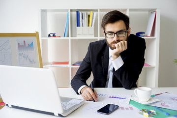 Portrait of a tired businessman