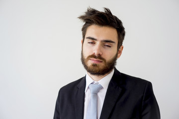 Portrait of a tired businessman