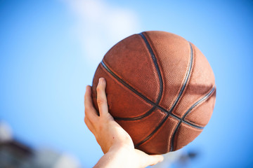 man holding a basketball