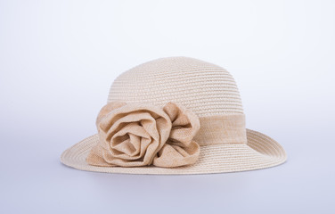 hat for lady or pretty straw hat with flower.
