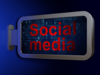 Social media concept: Social Media on billboard background
