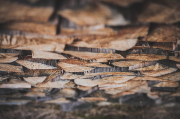 Fototapeta na wymiar A stack of firewood.