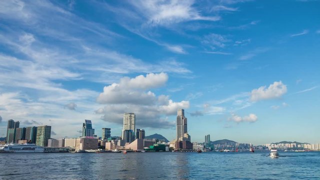 Timelapse of Hong Kong Victoria harbor