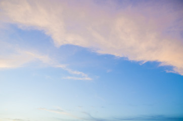 Clouds with light of sunset