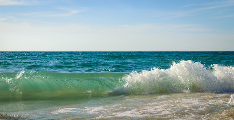 beautiful waves in the sea