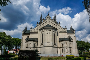 Fototapeta na wymiar Church in Augustow city, Podlasie, Poland