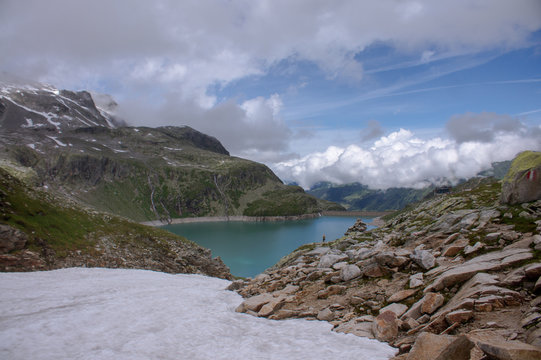 Gletscher vor einem Gipfel