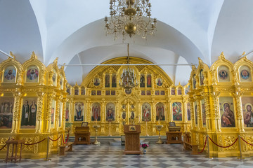 In the Holy Transfiguration Cathedral of Solovetsky monastery.