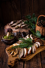 Prepare dried mushrooms