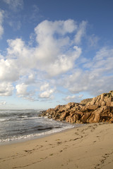 Fototapeta na wymiar Forcados; Point; Beach; Costa de la Muerte; Galicia